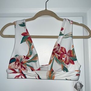 Roxy Women’s Colorful Floral Bikini Top